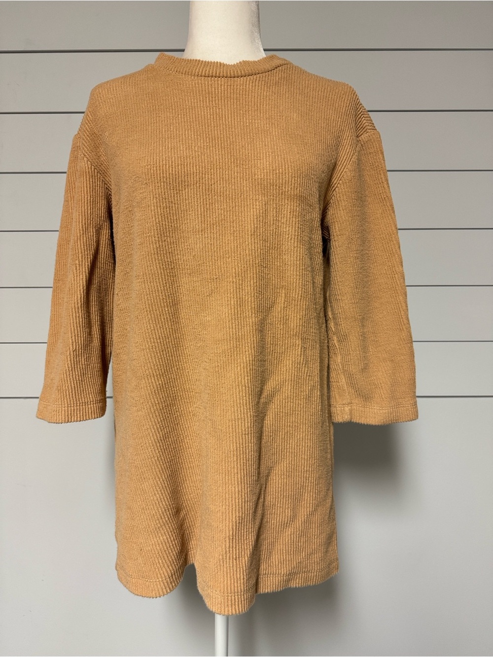 Reformation Crew Neck Camel Knit Top